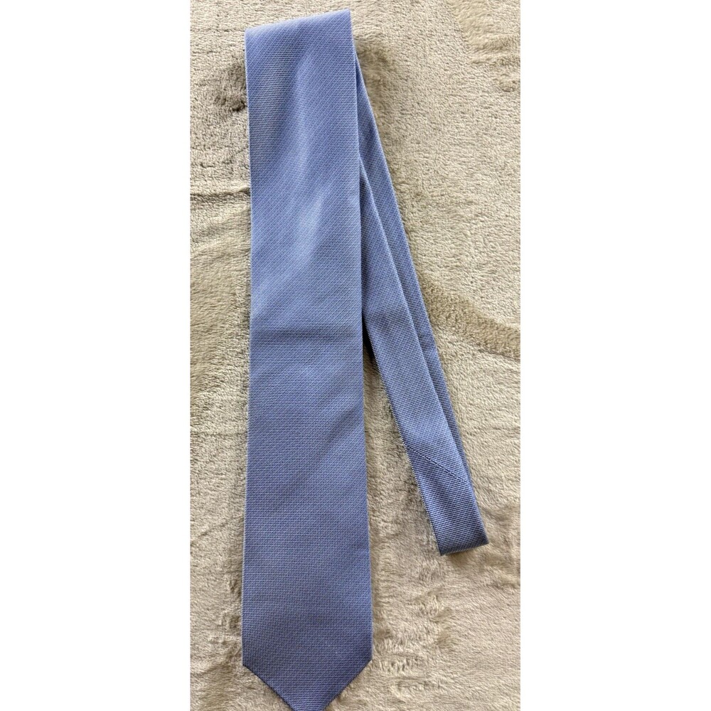 DOLCEPUNTA 7 FOLD Blue SILK MEN'S NECK Tie W: 3.25 " BY L: 61 " MADE IN ITALY